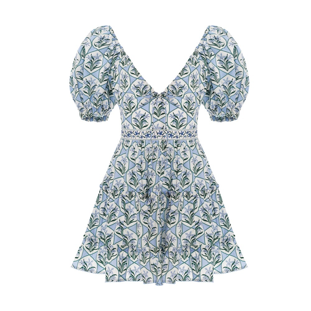 Agua by Agua Bendita Manzanilla Celeste Mini Dress